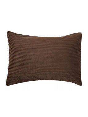 Seek Dark Brown & Orange Super Soft Corduroy Standard Size Pillow Sham NWOT